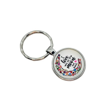 keychain silver love to the moon1